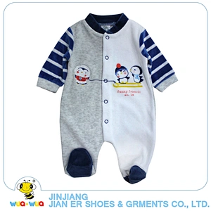 Wholesale button design cotton soft sleep rompers for newborn baby