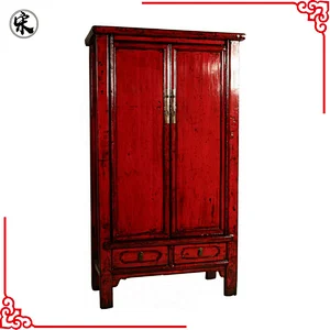 chinese whlesale antique reproduction oriental distressed lacquer furniture