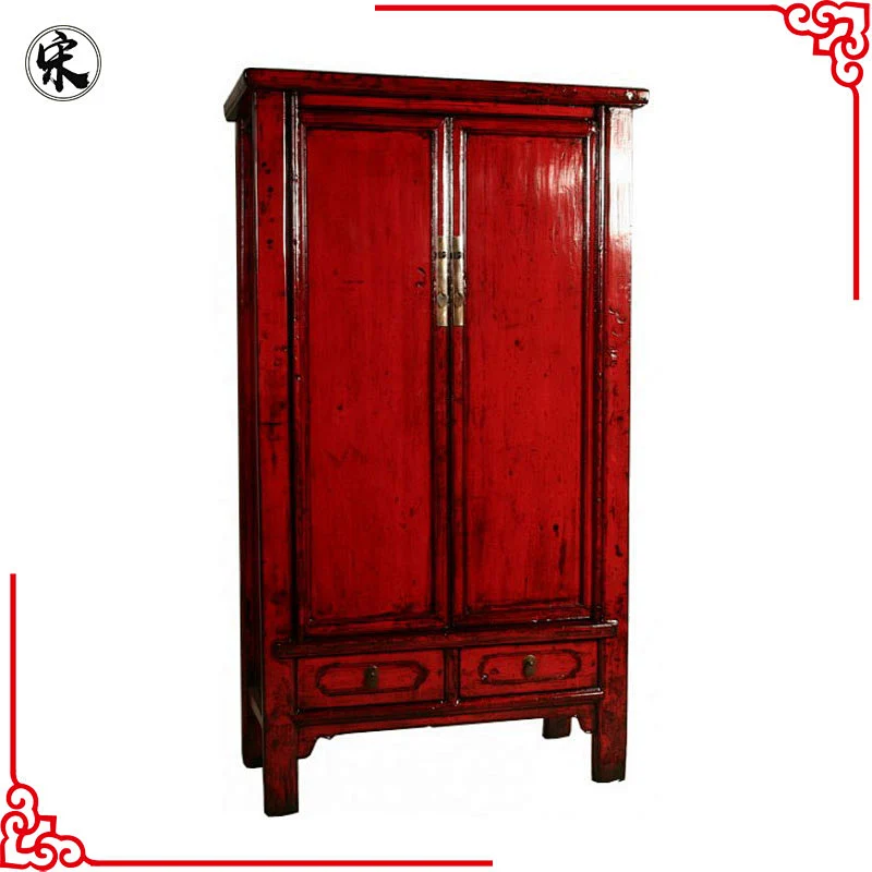 chinese whlesale antique reproduction oriental distressed lacquer furniture