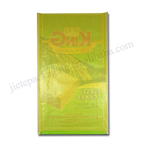 Transparent plastic laminated pp woven basmati rice bag 25kg 50kg export
