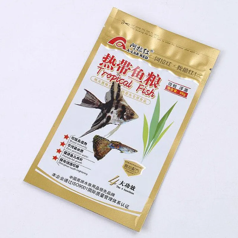 Custom color PE bag for fish food, ointment packaging