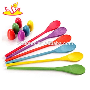 New hottest children activity toys wooden egg and spoon race game for outdoor relay game W01B031