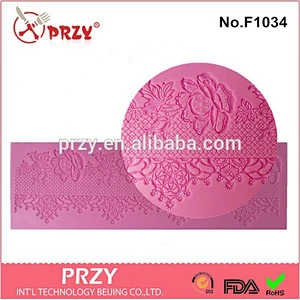 2015 newest przy decorative fondant embossing silicone mat