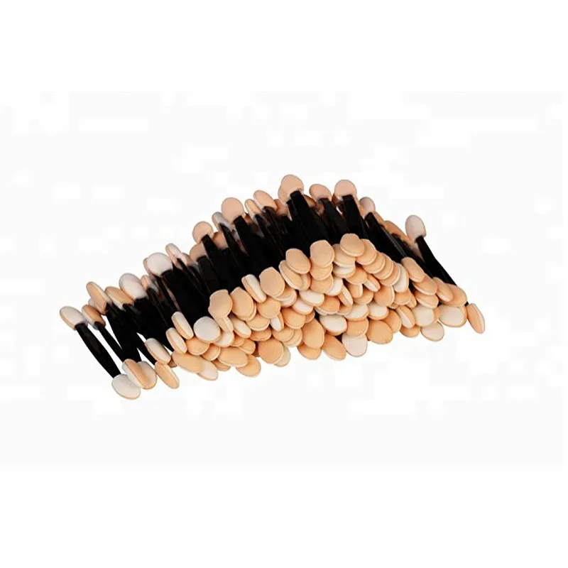 Double Aluminium Black Handle Eyeshadow Sponge Applicator