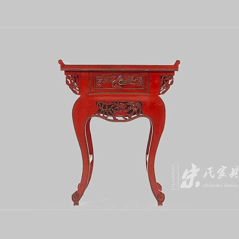 Chinese antique style wooden carved altar table