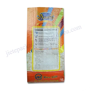 China supplier customized 25kg pp woven rice packaging bag for grain