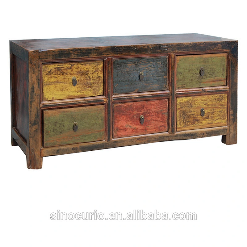 Chinese Asian Antique High grade retro furniture wood hand painted sideboard
