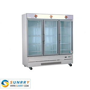 Commercial Glass Door Supermarket Display Refrigerator Freezer and Beverage Cabinet