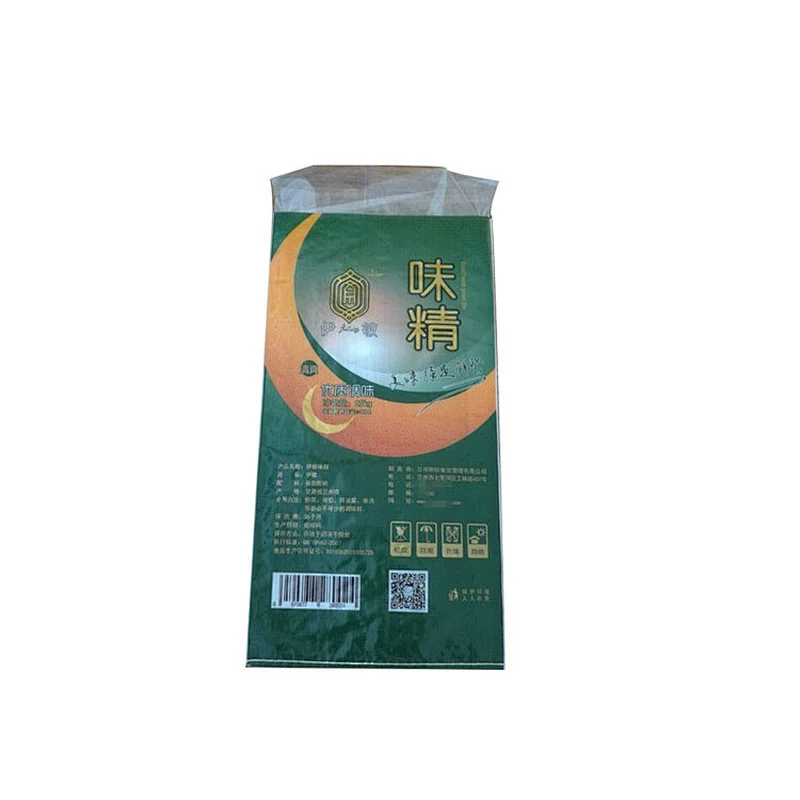 Factory sale custom double-sided printing pp woven bag with liner 25kg