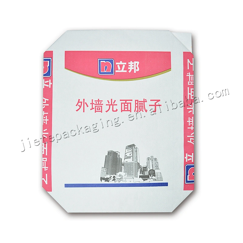 Customized multilayer kraft paper white cement packing bag for gypsum, lime, asphalt,mortar
