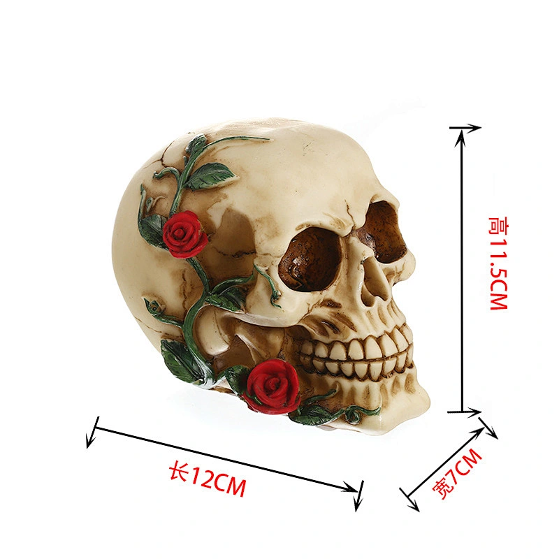 S9119 Halloween Skull silicone mold 3D Rose skull head soap cake chocolate fondant cake mold kitchen handmade soap molds