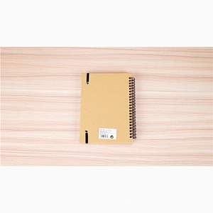 Customized logo A5 Brown kraft paper cover Spiral Coil Binding Notebook