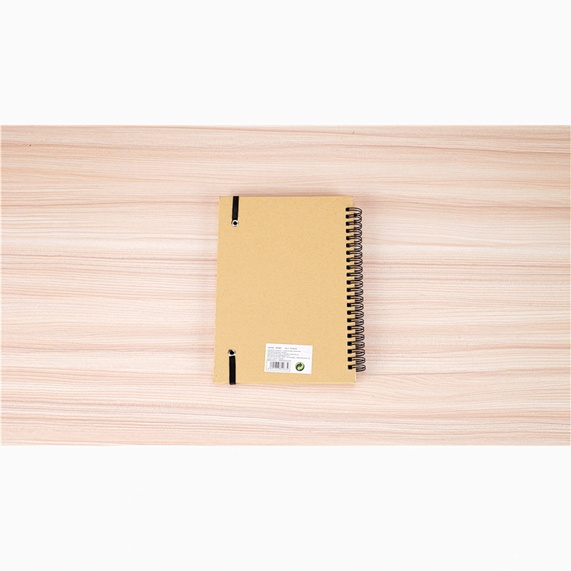 Customized logo A5 Brown kraft paper cover Spiral Coil Binding Notebook