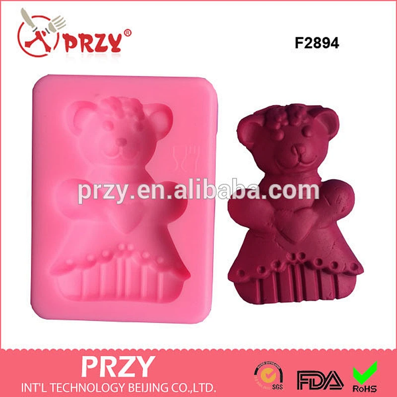 F2494 Novelty! NEW! silicone fondant Winnie bear mold for cake decorating