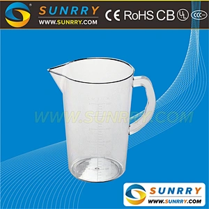 Convenient And Beautiful plastic liquid measuring cup 3L Measuring mug Clear jigger measuring cup with PC (SY-CT28E SUNRRY)