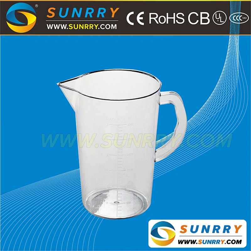 Convenient And Beautiful plastic liquid measuring cup 3L Measuring mug Clear jigger measuring cup with PC (SY-CT28E SUNRRY)