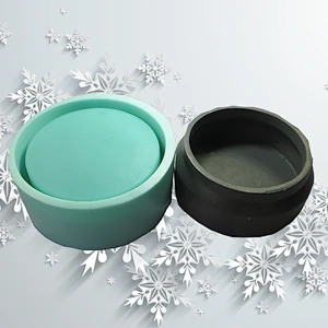 Nordic cement flower pot  silica gel creative simple home decoration Concrete planter silicone Molds