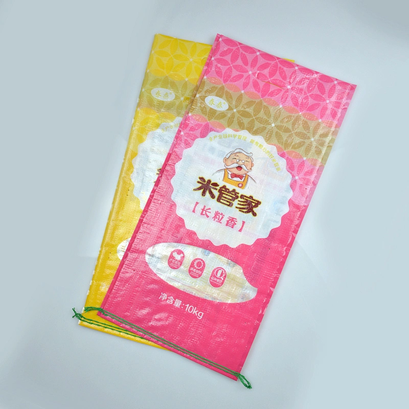 Custom wholesale 10kg large rice bag with handle