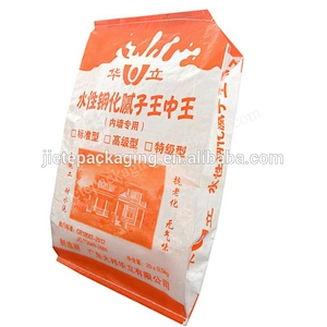 Moistureproof mildew design printing plastic bopp laminated cement packaging bag 20kg