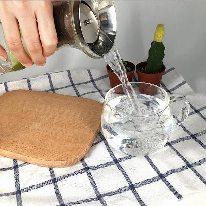1400ml Heat-resistant Glass Tea Pot Factory Supply in-stock Water Pot with Lid Handmade Borosilicate Glass Tea Pot