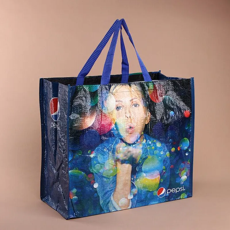 Accept custom wholesale non-woven bag belt with hand for shopping