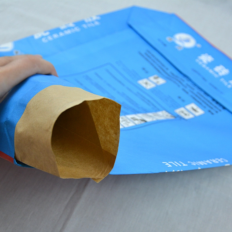 Industrial use block-bottom kraft paper valve bags 25kg
