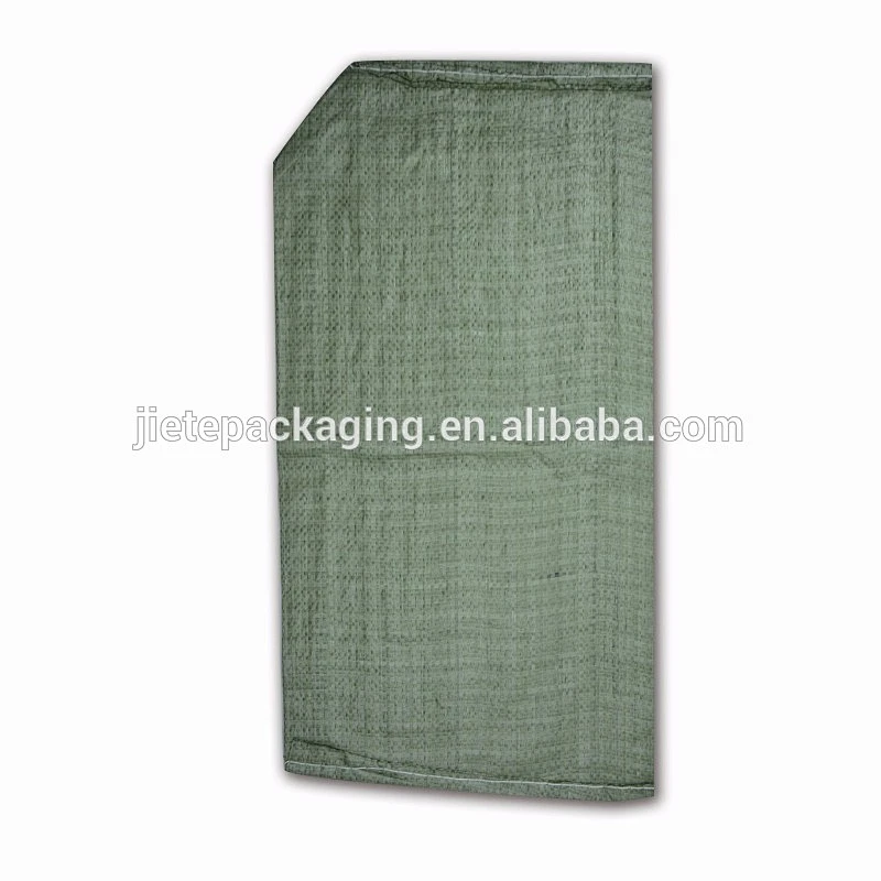 Cyan, green color pp woven valve bag with relief printing for cement