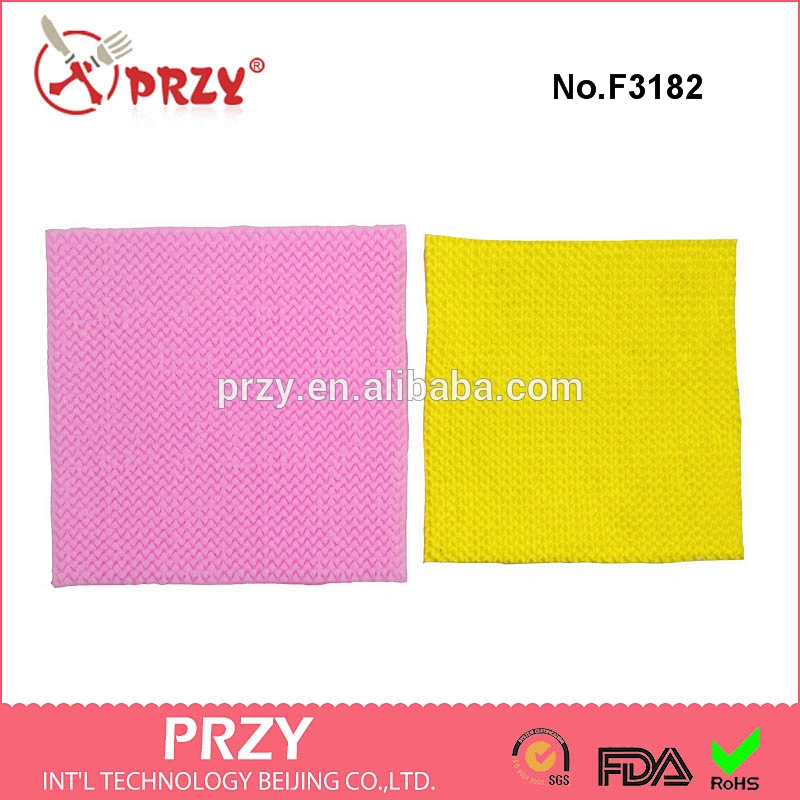 F3182 Fondant silicone mold wool sweater texture silicone mold cake decoration