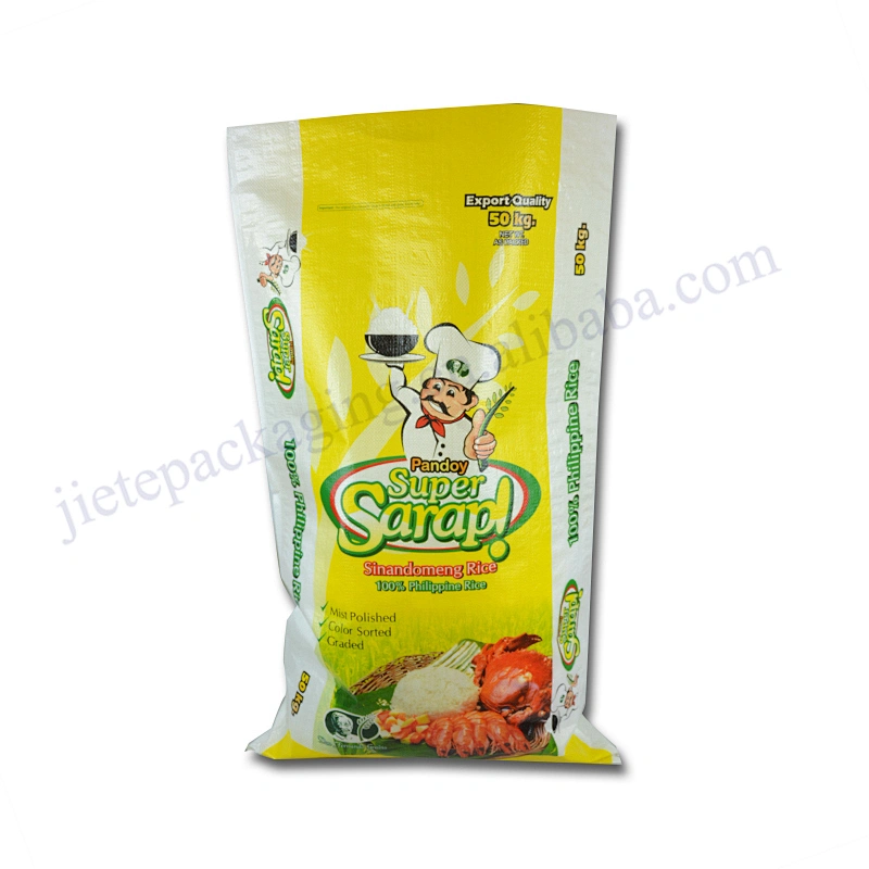 Bopp laminated pp woven rice packing bag sack 50kg agriculture use for export
