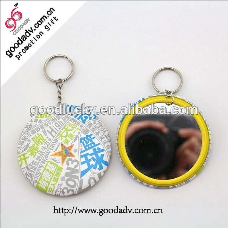 characteristic promotion gifts Tinplate mirror key chain