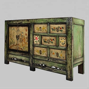 beijing chinese antique reproduction distressed painted storage furniture