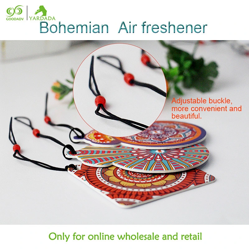 Pink lovely Bohemia style fragrant paper, hanging rearview mirror pendant, generous and beautiful air freshener in stock.