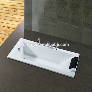 Self cleaning rectangle acrylic built in bathtub surrounds