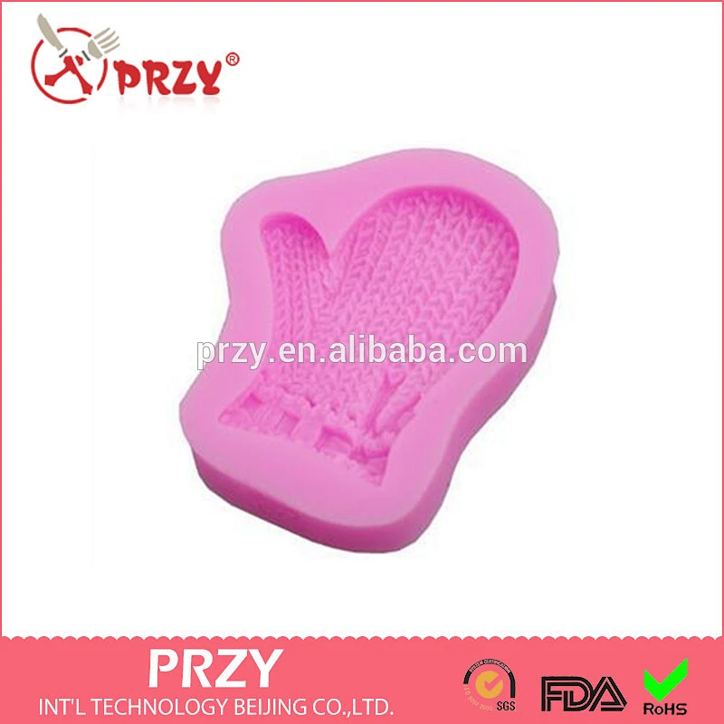 F3036 PRZY Knitted gloves pastry baking silicone cake mold fondant tools DIY liquid cake mold