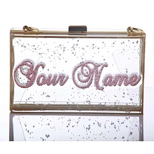 Alibaba china supplier custom personalized acrylic clutch bag