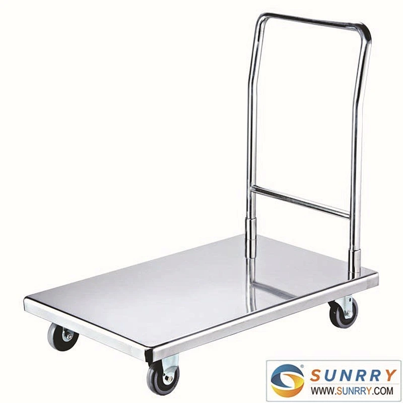 2018 China Round Stainless Steel foldable Kitchen Trolley Food Cart Mobile And Car Restaurant