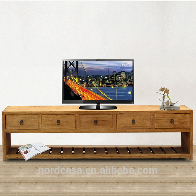 wood color reclaimed wood antique style chinese tv cabinet