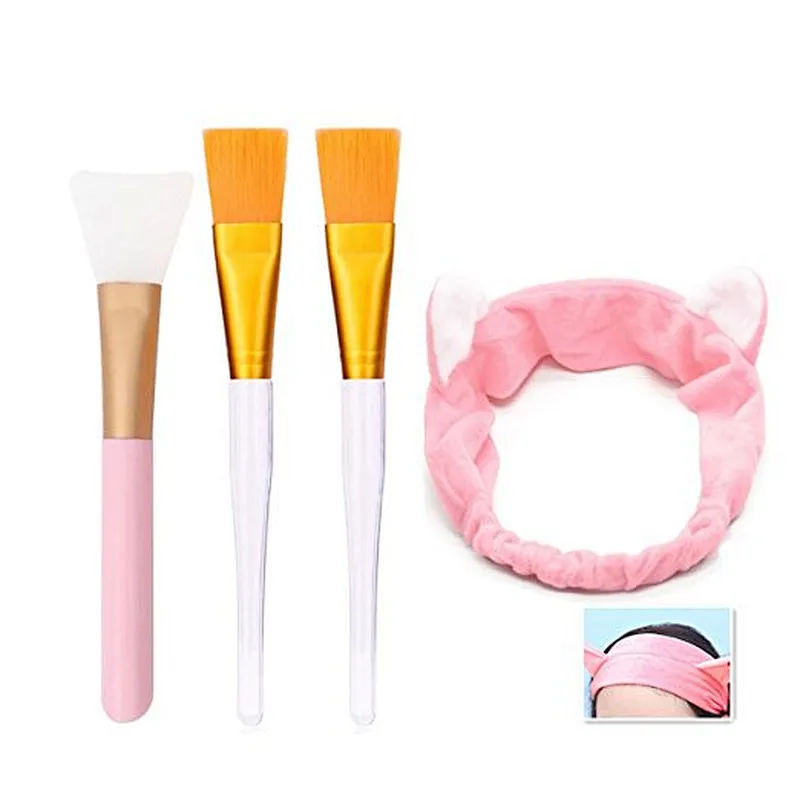 Wood handle face facial mask makeup brush for beauty tools cosmetic mask brush