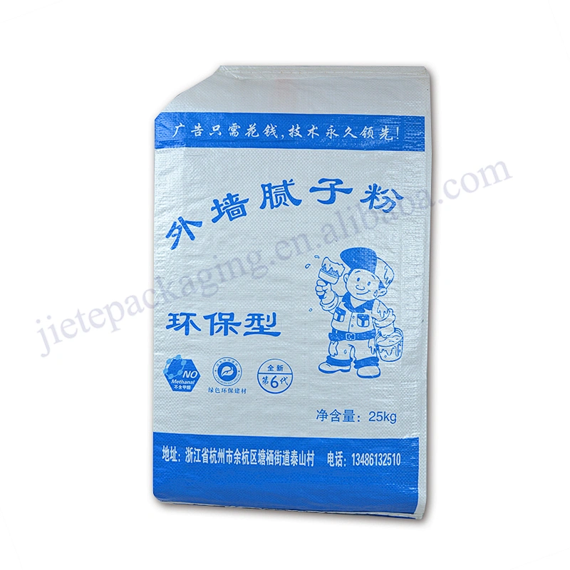 Wholesale moisture proof 25kg white plastic tile adhesive bag for wall putty,cement,mortar,lime,clay
