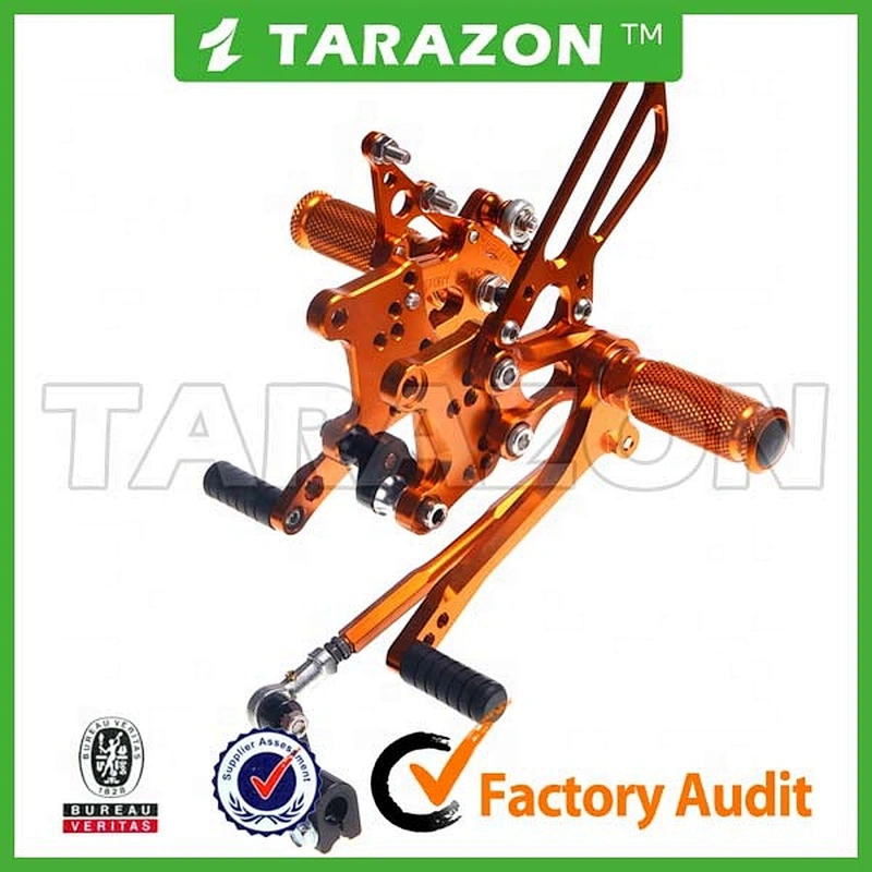 TARAZON brand top quality 6065 T6 aluminum adjustable motorcycle rear sets for Aprilia