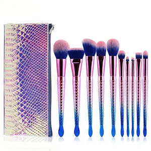 10PCS Mermaid Makeup Brushes Set With Case