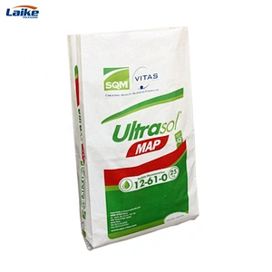Korea 10kg laminated pp woven chemical fertilizer packing sack bag for sale