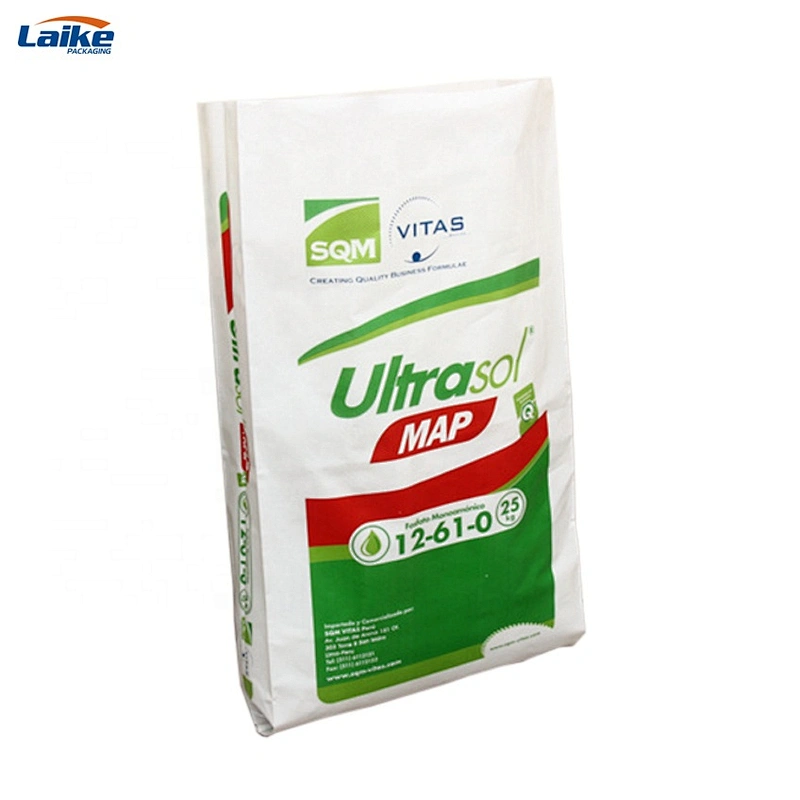 Korea 10kg laminated pp woven chemical fertilizer packing sack bag for sale