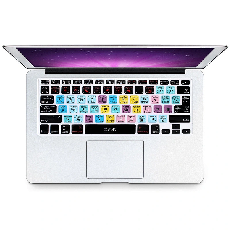 for Ado be Illustrator AI Silicone Laptop With Spanish Keyboard Skin silicone keyboard skin For macbook pro laptop