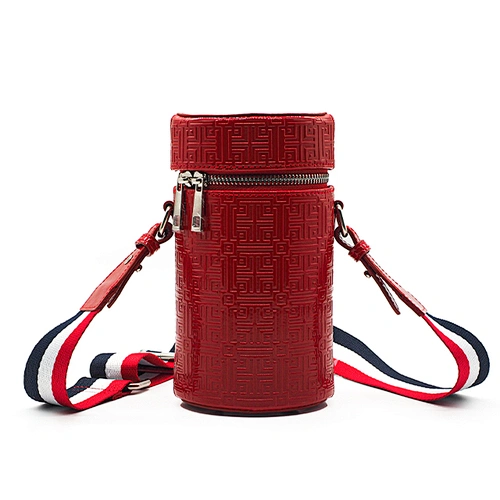 Customized style red bucket bag single strap shoulder bag