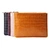 Custom Zip Stone Pattern Leather clutch bags for women