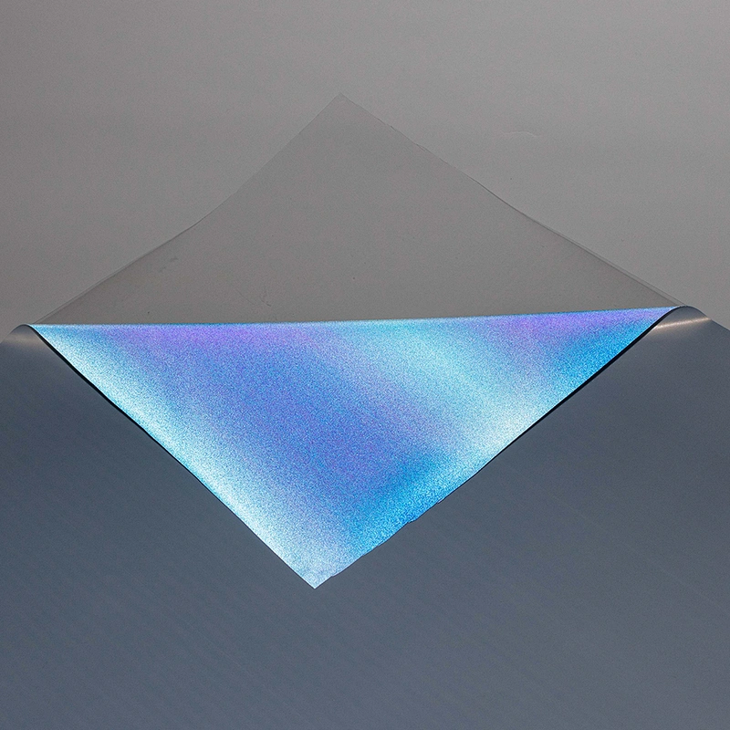 Reflective Rainbow Heat Transfer vinyl PU Iron on Vinyl for DIY T-Shirt Fabric