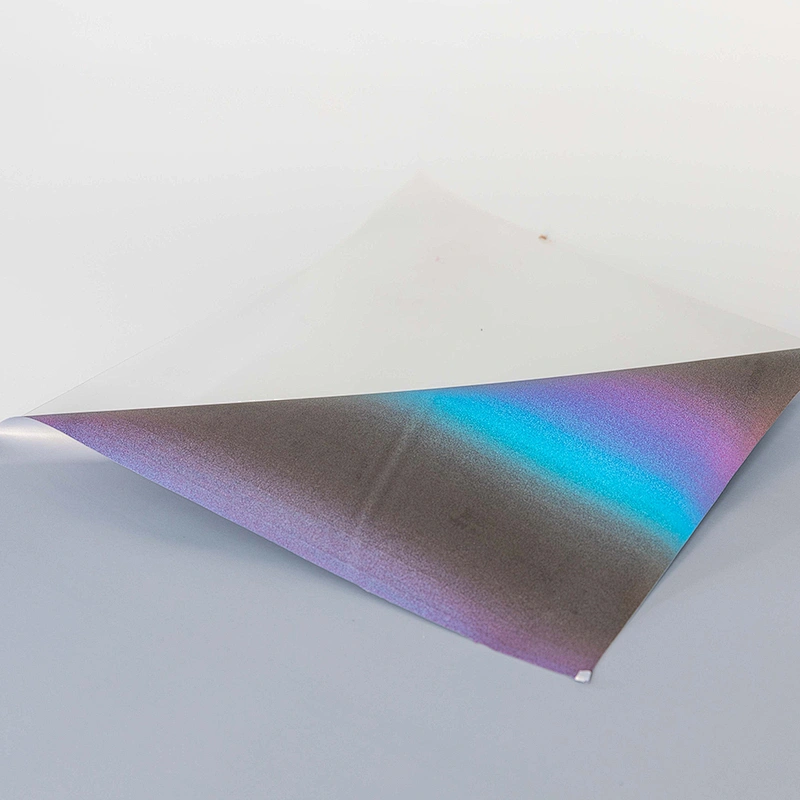 Reflective Rainbow Heat Transfer vinyl PU Iron on Vinyl for DIY T-Shirt Fabric