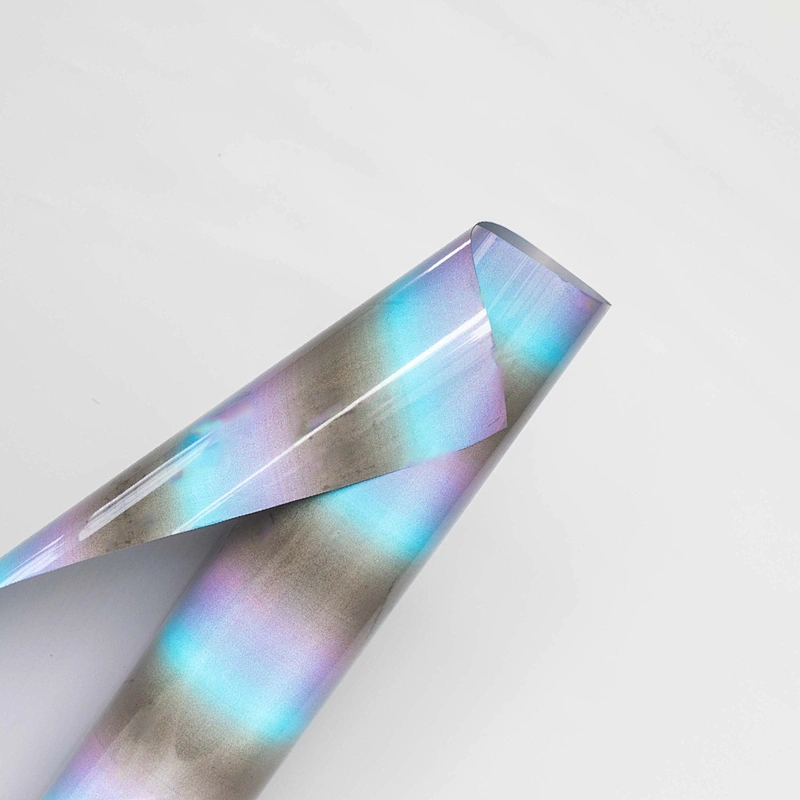 Reflective Rainbow Heat Transfer vinyl PU Iron on Vinyl for DIY T-Shirt Fabric