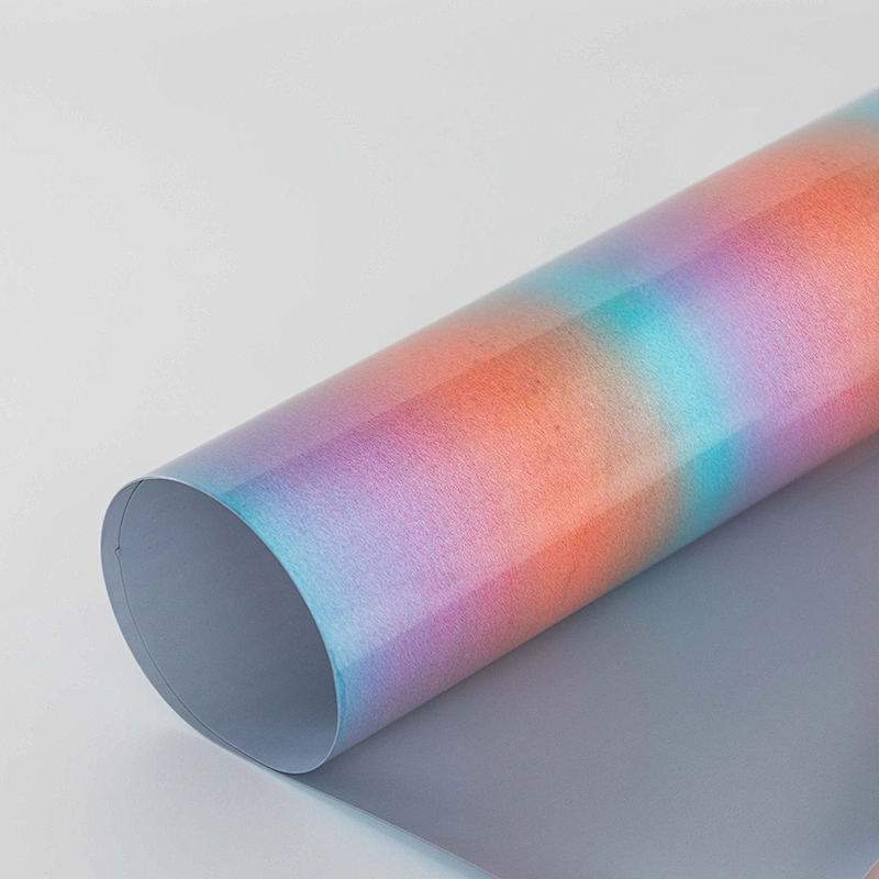 Reflective Rainbow Heat Transfer vinyl PU Iron on Vinyl for DIY T-Shirt Fabric